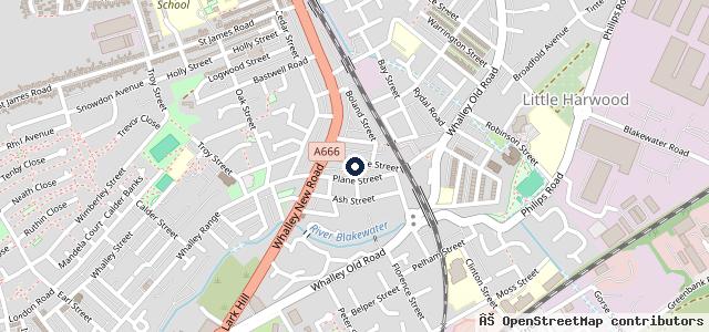 Map showing the location of Clock Garage
