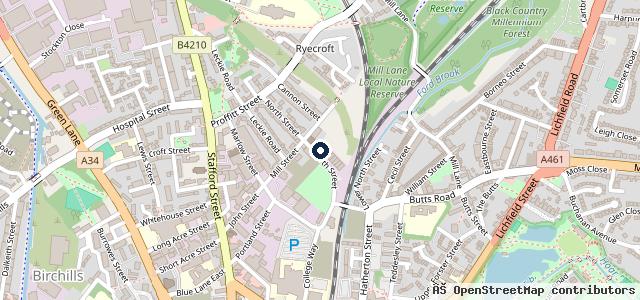 Map showing the location of Walsall MOT CENTRE