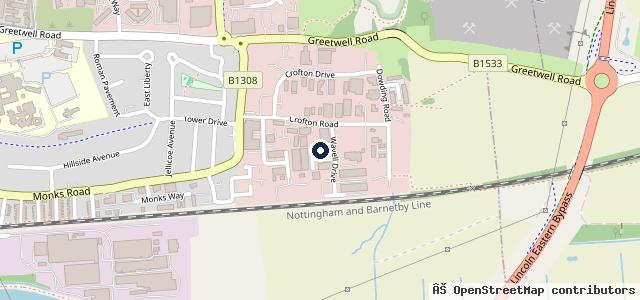 Map showing the location of Gear Change Of Lincoln