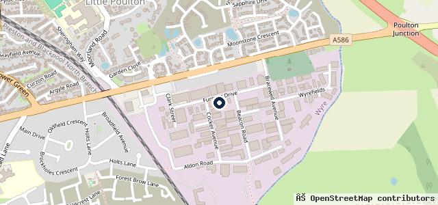 Map showing the location of Poulton Car Sales & Service Centre