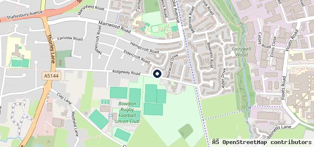 Map showing the location of Ridgeway Motors