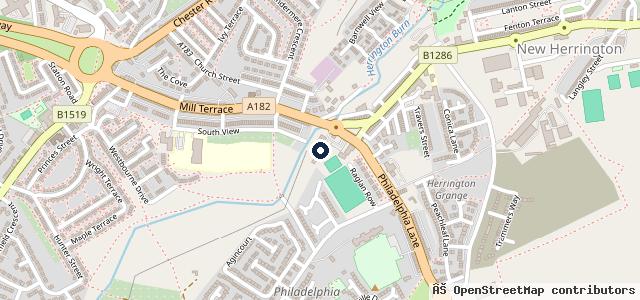 Map showing the location of Burn Garage