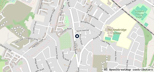 Map showing the location of Coalville Tyre, Exhaust, and Service Centre