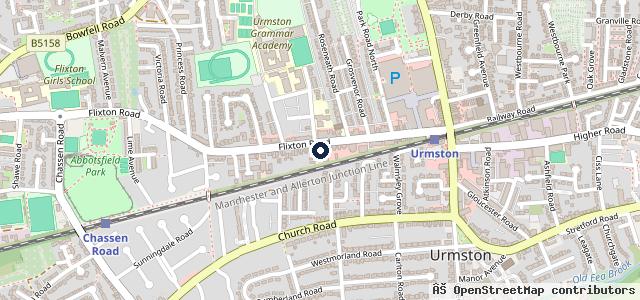 Map showing the location of Urmston Service & Diagnostic Centre Ltd