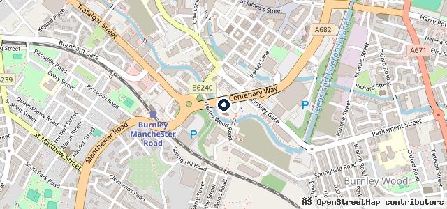 Map showing the location of Burnley Central Garage