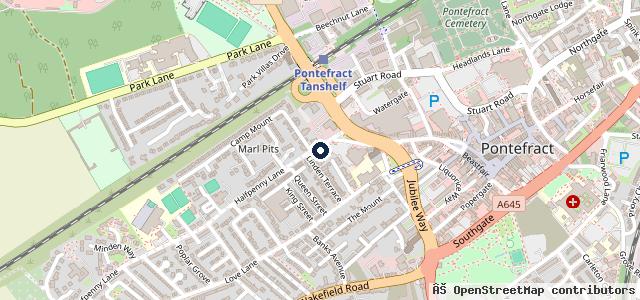 Map showing the location of Pontefract Automotive