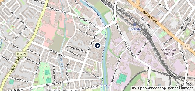 Map showing the location of Denton Autos