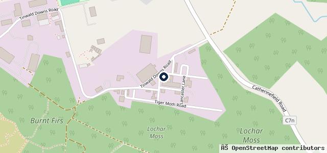 Map showing the location of Dumfries MOT Centre