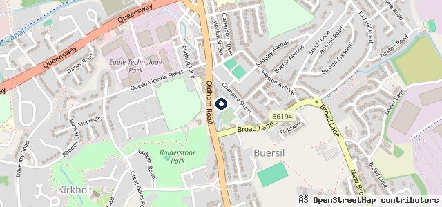 Map showing the location of Code Red Auto Shop Ltd