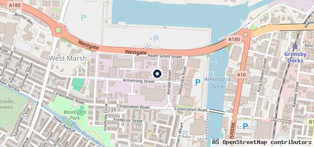 Map showing the location of PDH automotive ltd | Grimsby