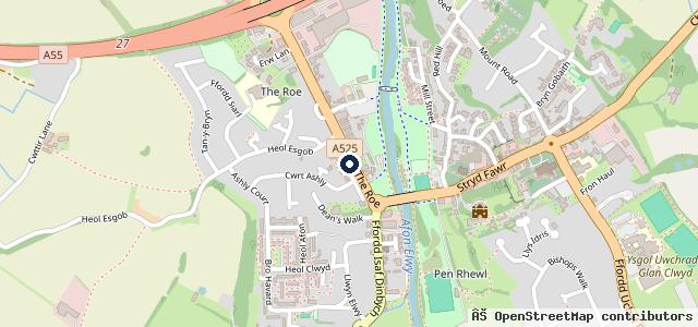 Map showing the location of St. Asaph Tyre & Battery Centre