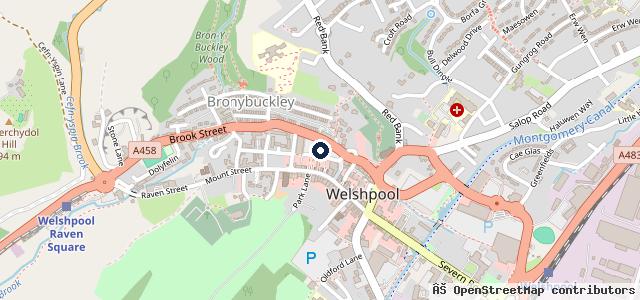Map showing the location of H Ballard &amp; Son Motors | Welshpool