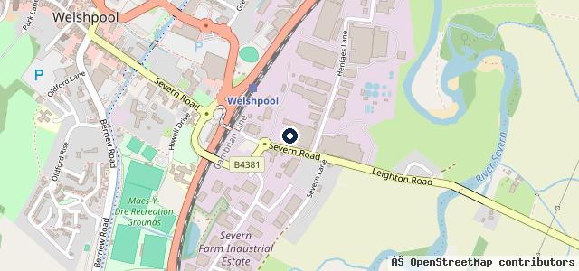 Map showing the location of Welshpool Autofit
