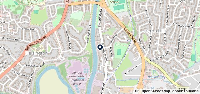 Map showing the location of Natland Road Garage