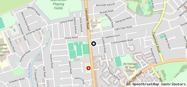 Map showing the location of Light Oaks Garage Ltd