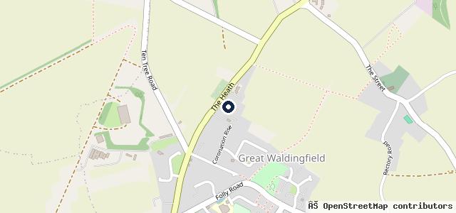 Map showing the location of Great Waldingfield Garages | Sudbury, Suffolk