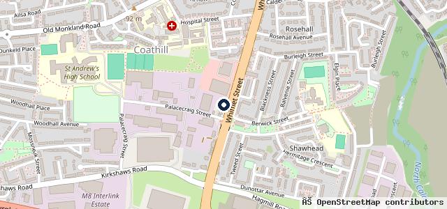 Map showing the location of Flemings MOT & Service Station