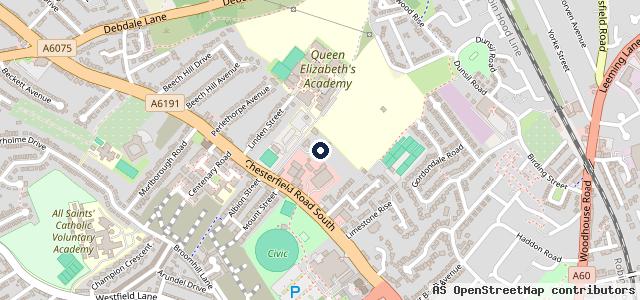 Map showing the location of AF1 Services Ltd | Mansfield