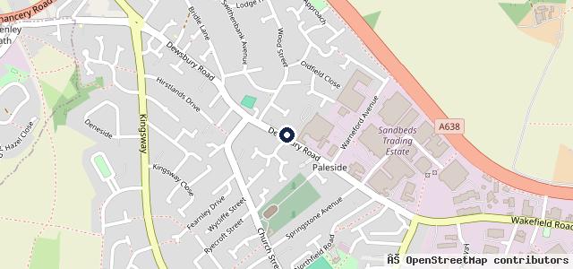 Map showing the location of Express Tyre & Auto Centre