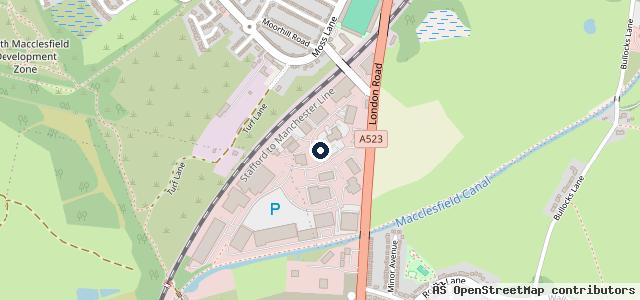 Map showing the location of Group 1 Volkswagen Macclesfield