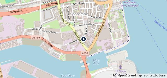 Map showing the location of Kelvin car and commercial LTD | Wallasey
