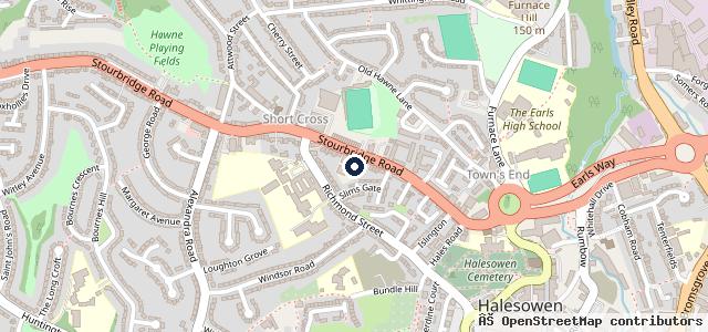 Map showing the location of Halesowen Vehicle Services