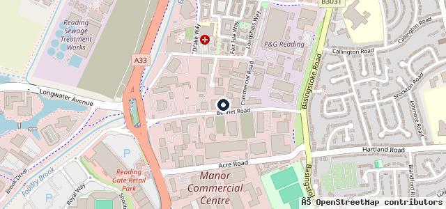Map showing the location of Stratstone Land Rover Reading
