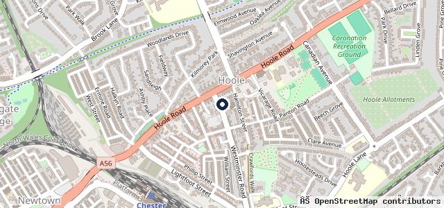 Map showing the location of HiQ Tyres &amp; Autocare Chester | Chester