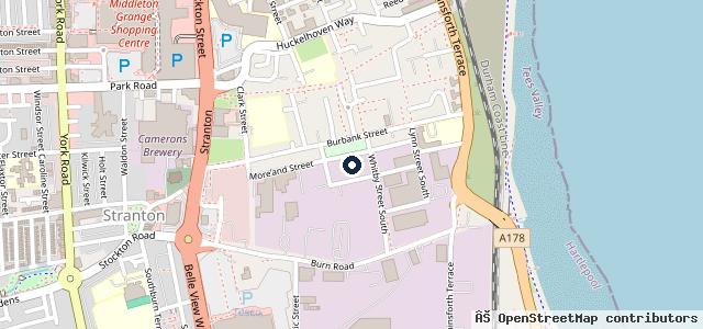 Map showing the location of Motor Vehicle Services | Hartlepool