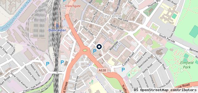 Map showing the location of Car Recovery Doncaster
