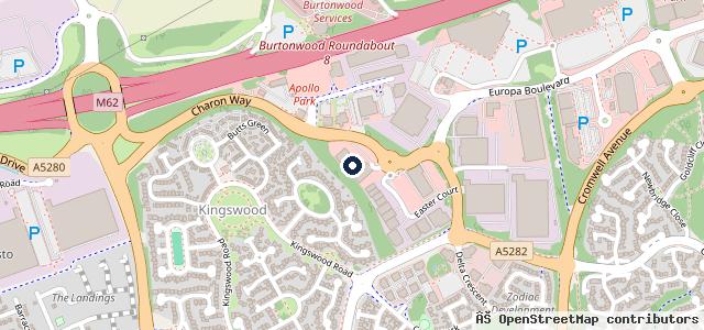 Map showing the location of Warrington Audi