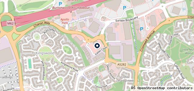 Map showing the location of Warrington Audi