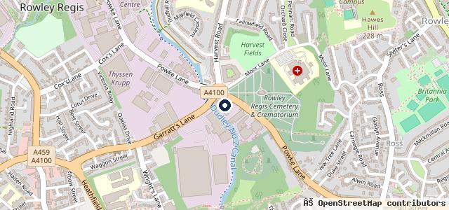 Map showing the location of Windscreen Repair Birmingham
