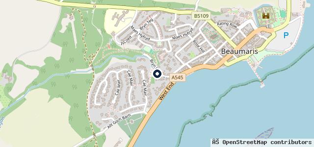 Map showing the location of Môn Mobile Auto Services