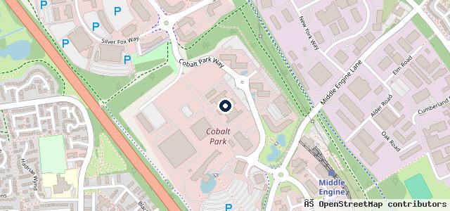 Map showing the location of Jaguar Service Centre Newcastle