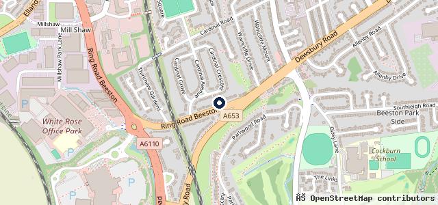 Map showing the location of Mobile Brake Mechanic Leeds