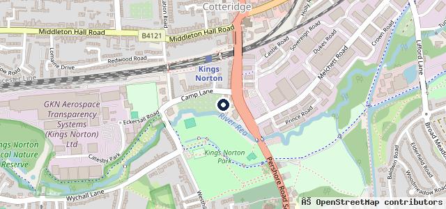 Map showing the location of Mot Centre and Car Van Serving and Repairs Majors Garage Kings Norton