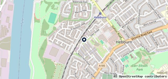 Map showing the location of New Willow Garage