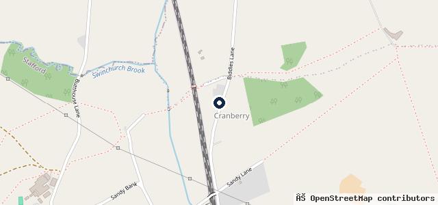 Map showing the location of Cranberry Commercials