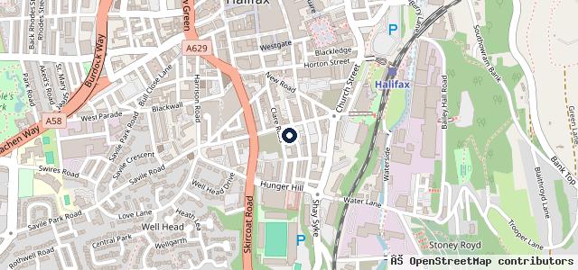 Map showing the location of Clare Street Garage