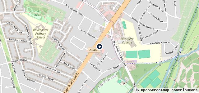 Map showing the location of C G Cars leicester ltd