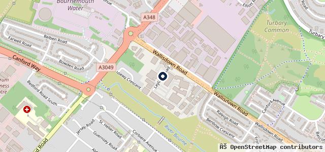 Map showing the location of Marshall BMW Bournemouth