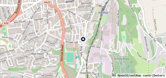 Map showing the location of Halifax Autocentre