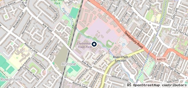 Map showing the location of Cheltenham MOT's Ltd