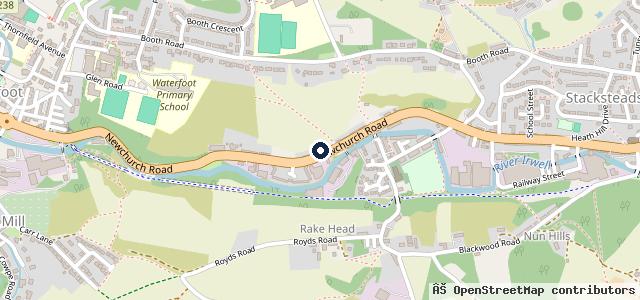 Map showing the location of Bacup Auto Centre