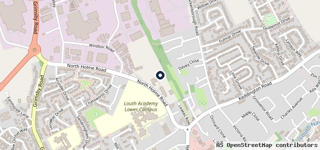 Map showing the location of Louth Service Centre