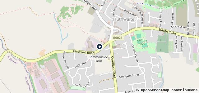 Map showing the location of Hill Top Motors