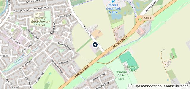 Map showing the location of Cooper &amp; Westgate Co. LTD | York