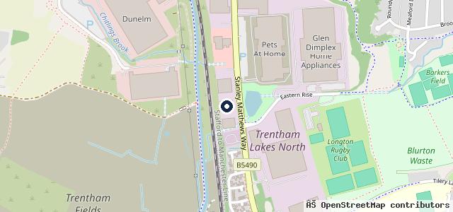 Map showing the location of Ryland Land Rover Stoke
