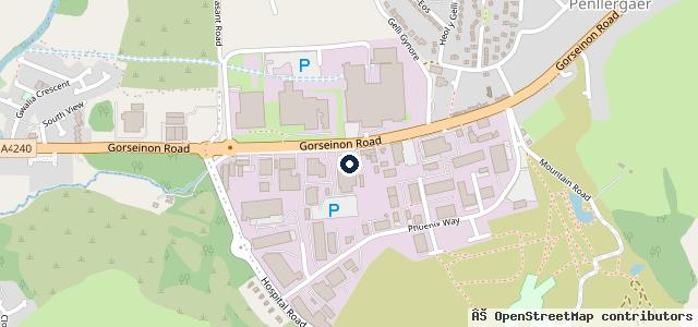 Map showing the location of Gorseinon Tyre & Service Centre